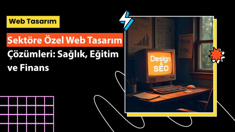 Sağlık, eğitim ve finans sektörlerine özel hazırlanmış web tasarım şablonları ekran üzerinde gösteriliyor