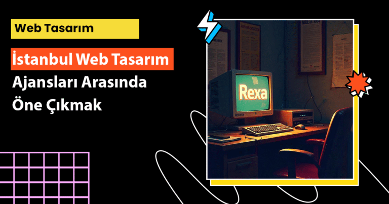 İstanbul’da web tasarım ajanslarının rekabet ortamını simgeleyen dijital bir şehir haritası