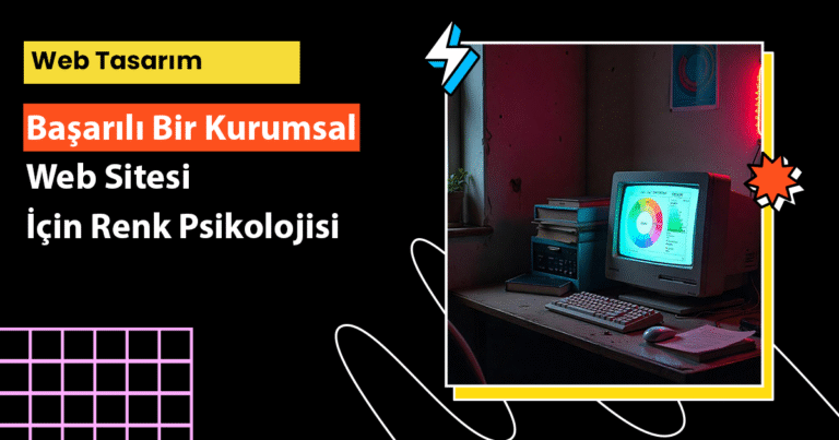 Kurumsal web sitesinde renk psikolojisini anlatan renk çemberi ve kullanıcı tepkilerini gösteren bir grafik