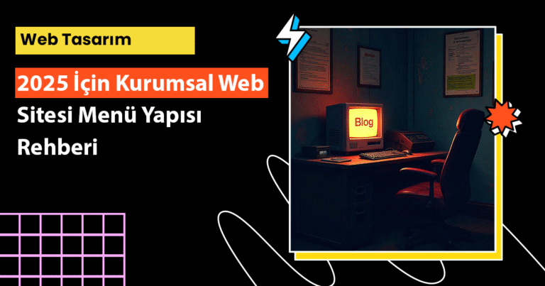 Kurumsal web sitesi menü yapısının ideal yerleşimini gösteren bir kullanıcı arayüz diyagramı