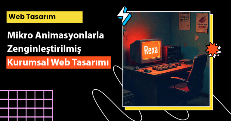 Kurumsal web tasarımında kullanılan mikro animasyonları gösteren modern bir arayüz örneği