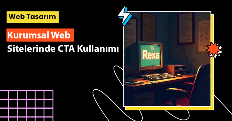 Kurumsal web sitesinde etkili yerleştirilmiş çağrı butonlarını ve kullanıcı etkileşimini gösteren arayüz şeması