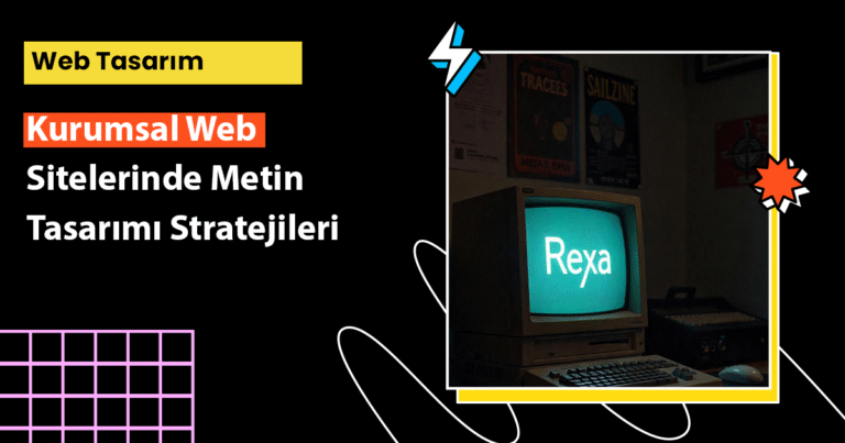 UX writing ile kullanıcıyı yönlendiren metin tasarımını gösteren bir web arayüz şeması